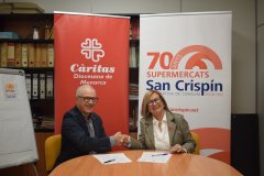 La Coopérative San Crispín renouvelle l’accord en tant qu’« Entreprise de cœur » avec Cáritas Menorca