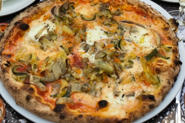 Pizza Sicilia’s vegetarian pizza