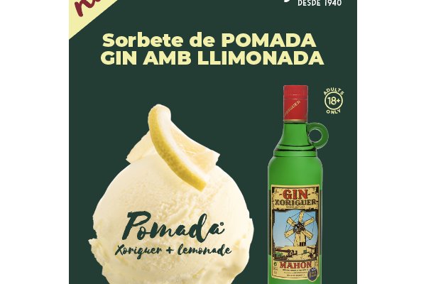 La Menorquina i Xoriguer llancen un sorbet de gin amb llimonada per a gelateries i restauració