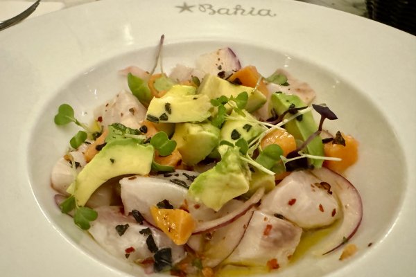 Ceviche de corvina a l'Hotel Bahia