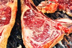 The grilled Menorcan red beef chops from the Fel Caules Butcher Shop