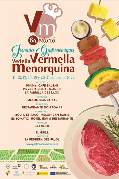 Aquí tienes los menús de la 6ª edición de las Jornadas Gastronómicas de la Carne de Vacuno Menorquina