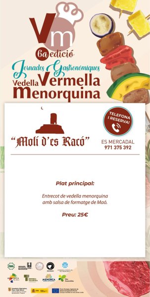 Aquí tens els menús de les Jornades Gastronòmiques Vedella Vermella Menorquina