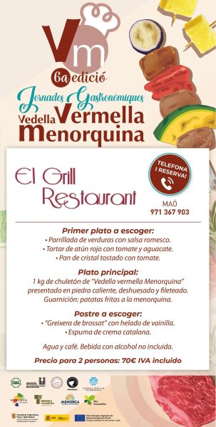 Aquí tens els menús de les Jornades Gastronòmiques Vedella Vermella Menorquina