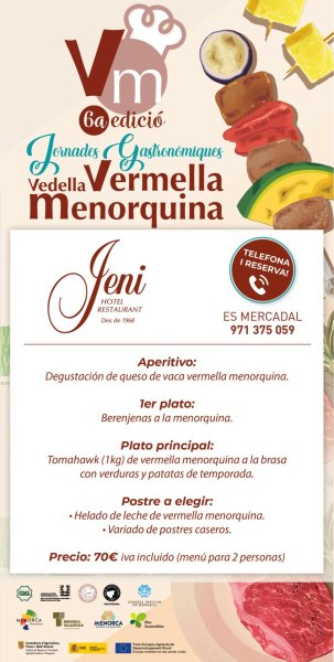 Aquí tens els menús de les Jornades Gastronòmiques Vedella Vermella Menorquina