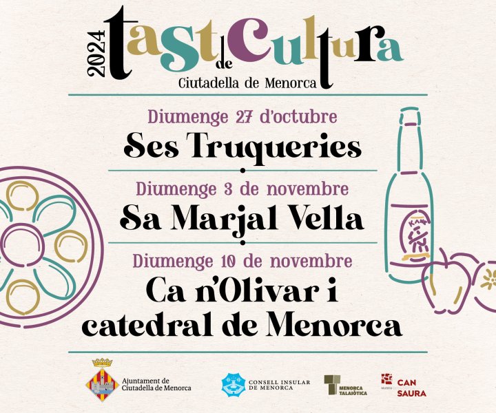 L'Ajuntament de Ciutadella organitza una nova edició del Tast de Cultura per a promoure la cultura i el patrimoni locals