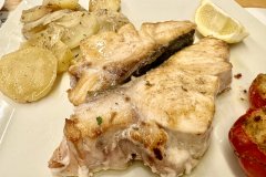 Lemon fish with garlic at the Bahia Restaurant