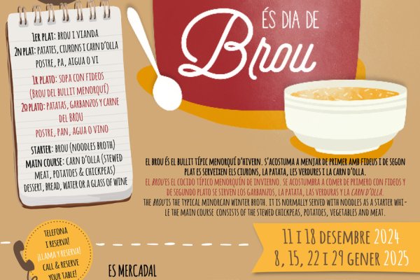 Nova edició de les jornades gastronòmiques “Els Dimecres és dia de Brou” a Menorca